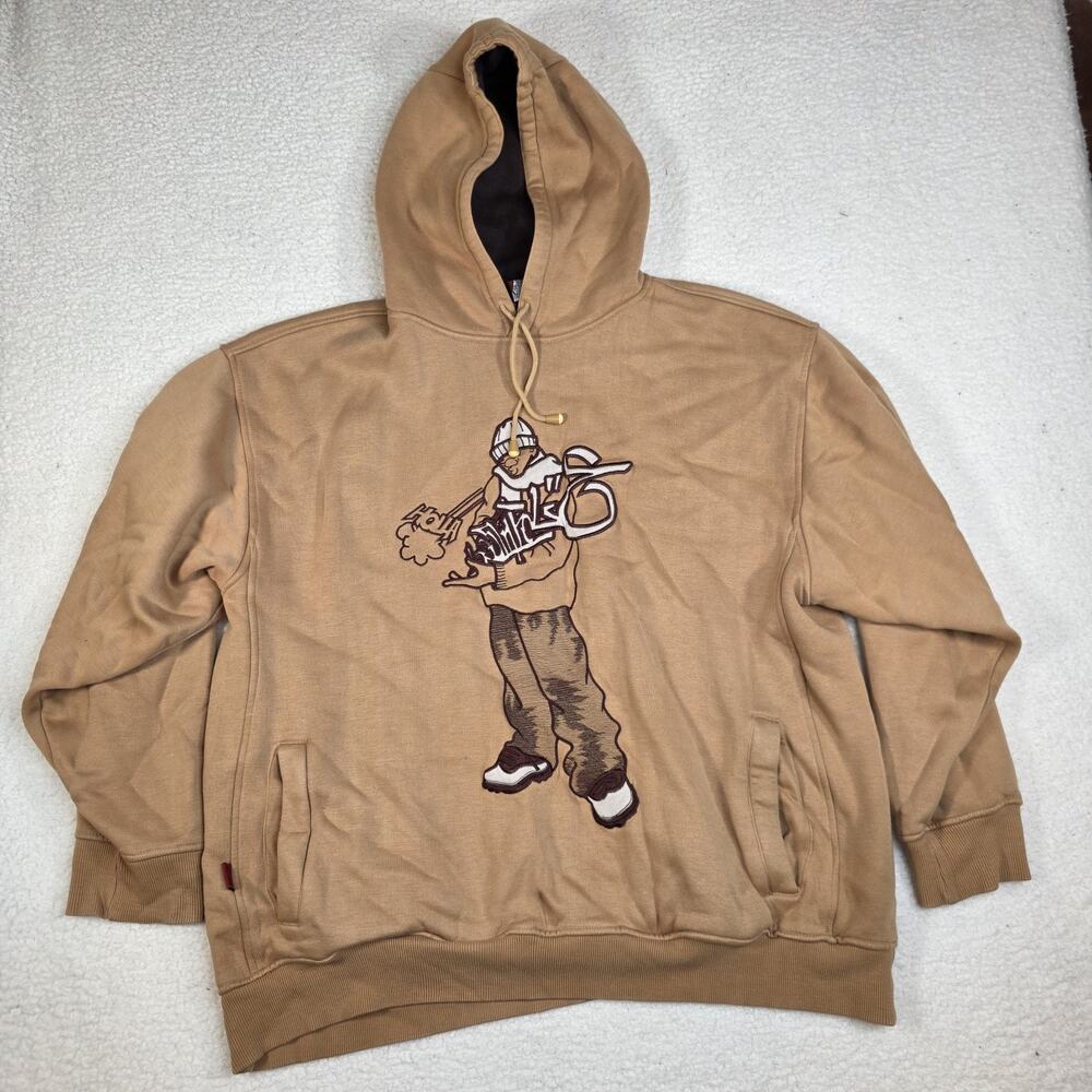 Vintage Y2K South pole Bboy Hoodie Mens Size 2xl Brown/Tan